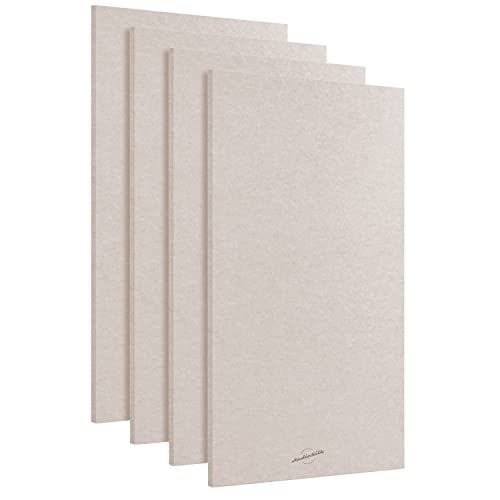 AudioSilk Acoustic Panels, 4 Pack ROOM KIT, Large, 46' x 23', Natural