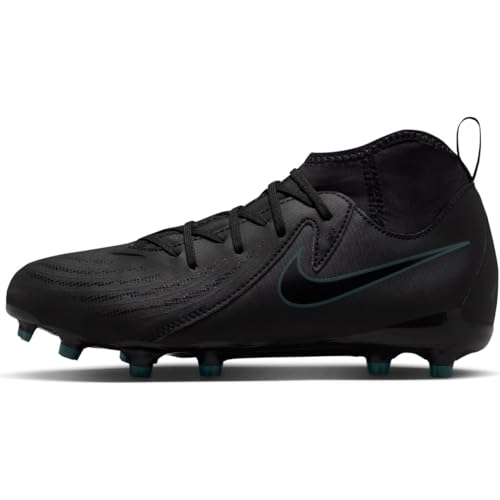 Nike Soccer Shoe Jr Phantom Luna II Acad F/MG, Black/Black-Deep Jungle, FJ2603-002, 37.5 EU (5Y)