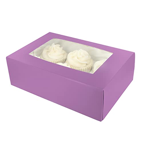 CULPITT 6/12 Cupcake Box, 20 Pack, Cupcake Boxes to Carry Tasty Treats