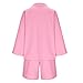 2 Piece Sets for Women Lounge Wear Matching Two Piece Pajama Fashion Oversized Shirts and Shorts Spring Outfit 2025 Pink