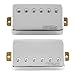 Wilkinson Vintage Tone Alnico 5 Humbucker Pickups Set for Les Paul Style Electric Guitar, Chrome