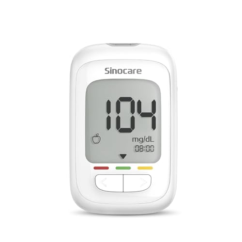 Sinocare Safe AQ Pro Glucometro Misuratore Glicemia nel Sangue Diabete Test Kit Allarme Intelligente per il Chetone nel...