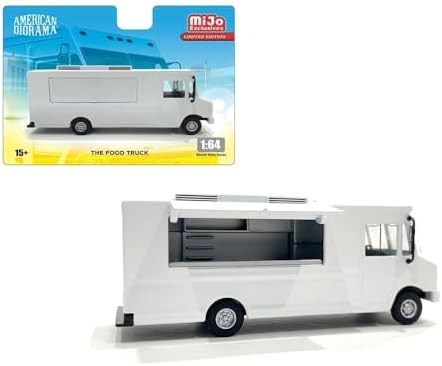 Diecast Model Car Collectibles Compatible with American Diorama Food Truck Model 1:64 Scale Plain White Limited Edition AD-70200 image 4