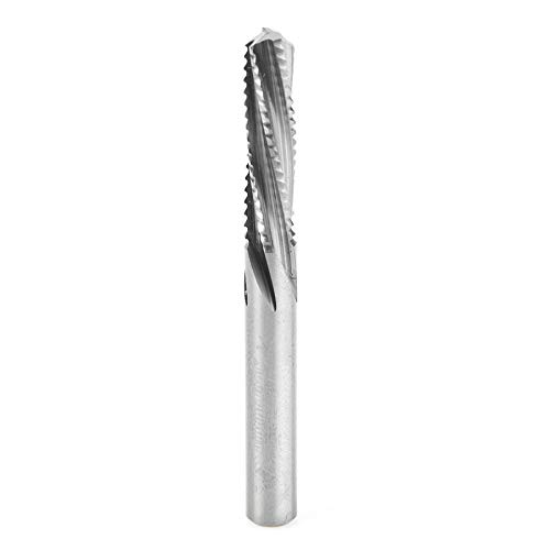 Amana Tool - 46133 Solid Carbide End Mill Pt. Roughing Spiral 1/4 Dia x 1 4 Shank Fo