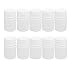 Aexit 10Pcs 60ml gauge HDPE Plastic White Wide Mouth Round Solid Powder Bottle Storage Jar