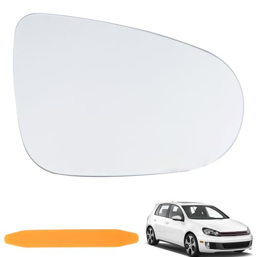 NewZC Coche Cristal de Espejo Retrovisor Derecho para VW Golf 6 MK6 2010-2014/Golf GTI 2010-2014/VW Golf VI (5K1) 2008-2013/VW Golf VI Cabriolet (517) 2011-2016/VW 1T3 2010-2015 - Lado del Pasajero