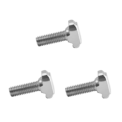 Aicosineg 5Pcs M6x20mm T-Slot Drop-in Stud Sliding Screw Bolt Carbon Steel Chrome Plated T Slot Bolts Fastener for European Standard 30Series T-Slot Aluminum Profile Industry Construction Silver Tone
