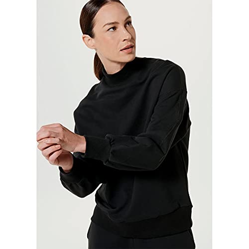 Hering Básico Oversized Blusão em Moletom Peluciado, Feminino, Preto, XP