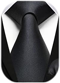 HISDERN Plaid Ties for Men Checked Necktie And Handkerchief Set for Wedding formal Business