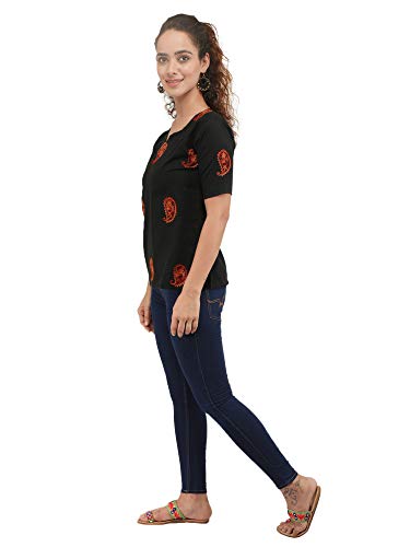 Image of QAZMI Women's Regular Kashmiri Embroidered Cotton