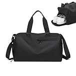 Small Sports Gym Bag with Shoes Compartmentand and Wet Pocket, Water Repellent Sports Duffle Bag for Women/Men with Multiple Compartments, Durable Handheld Carry-On for 2-3 Day Travel, Workout