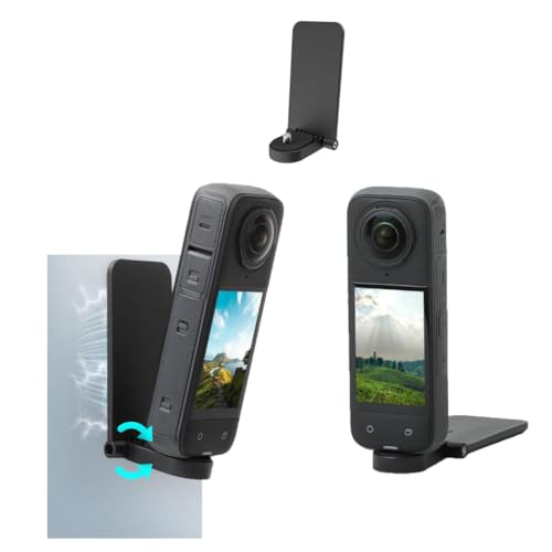 Image of ELFOG Magnetic Mount Stand Compatible with Insta360 X4 /X5 Camera Accessories Magnet Steering Holder Bracket with 1 /4 Screw compatiable for Insta-360 X4 /X5 /GO3 DJI OSMO Pocket 3
