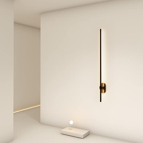LHSUNTA Nordic Black Wandlamp LED Plafond Astigmatisme Lamp Aluminium Wandkandelaar Lampen Slaapkamer Lange Buis Wandmontage Licht Europese Eenvoudige Muur Lantaarn (In Hoek Verstelbare) photo 2