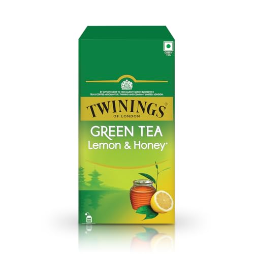 Image of Twinings Pure Green Tea Lemon & Honey, 100 Tea Bags| Pack of 1| Perfectly Balanced & Refreshing Taste| Sweet Honey & Zesty Lemon| Low Calorie| Handpicked Leaves| Enjoy a Hot Cup of Tea
