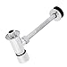 Dioche Durable Zinc Alloy Manual Flush Valve for Toilet Bathroom Strong Hand Pressing Flushing Tool Universal Fit for Home Office Hotel Use Silver 10 x 5cm