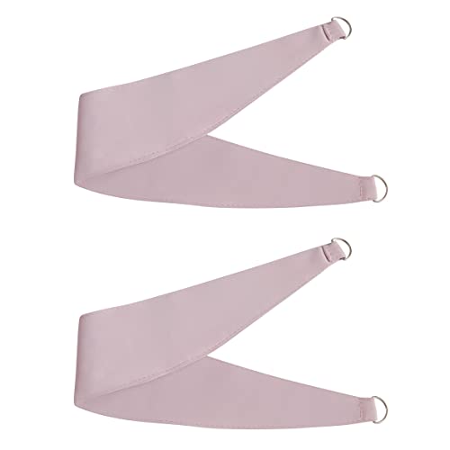 Image of Bujasso Pink Blackout Curtains with Sheer Overlay Mix and Match Double Layer 80% Room Darkening Window Treatment Set for Girls Bedroom Living Room Pink Drapes with Tiebacks Grommet Top 54 inch Wx63 Lx2