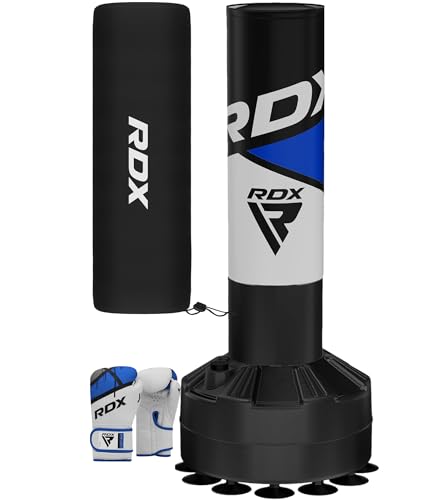 RDX Niños Saco de Boxeo Pie Puñetazos para Artes Marciales Mixtas, 4ft Pesado Peber Adultos, Equipo Entrenamiento Gimnasio Casa, Ventosas Bolsa para Fitness MMA Training, Karate