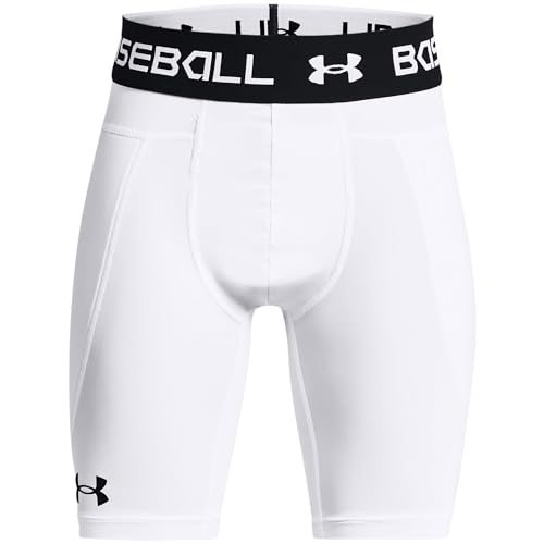 Under Armour Boys Utility Slider 21 Shorts White (100)/Black Medium