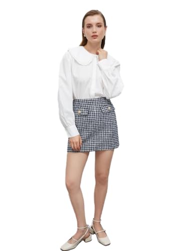 Jupe mini en tweed Koton avec boutons élégants pour femme chic