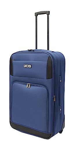 JCB 26" Medium Suitcase, Lightweight Case with Telescopic Handle, Trolley Bag Case - Navy - 26"