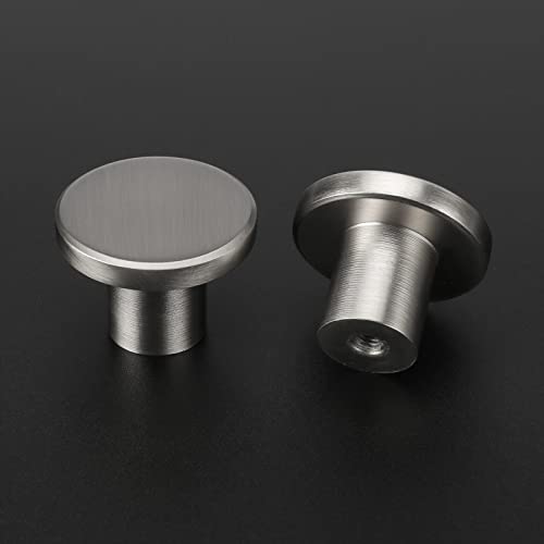 LONTAN 20 Pack Brushed Nickel Door Knobs Kitchen Door Knobs Round Cabinet Drawer Hardware Aluminum Alloy for Cupboard Wardrobes Furniture - Image 4