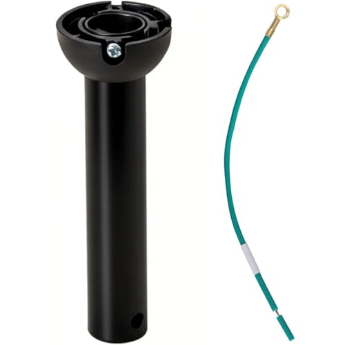 6 Inch Ceiling Fan Downrod With Hanger Ball 1 Diameter Matte Black Ceiling Fan Extension Rod (No Threads) Universal Down Rods for Ceiling Fans Easy Installation