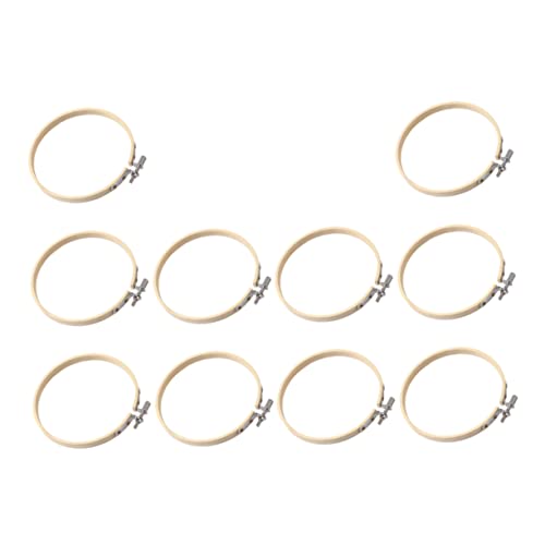 Círculo de bordado artesanal y anillo de bambú DIY para costura 10 ud