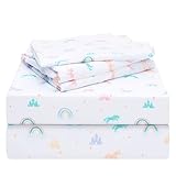 Joiedomi Kids Full Sheet Set Rainbow - 4 Piece Soft Microfiber Bed Sheets - Deep Pocket Wrinkle Free - Cozy Toddler Bedding Set - Fade Resistant Breathable for Boys Girls Teens