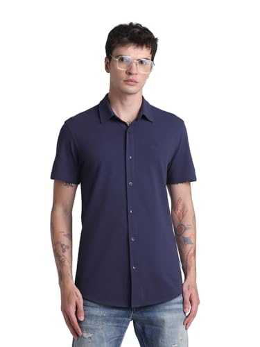 Image of JACK & JONES Men's Cotton Solid Slim Fit Shirt