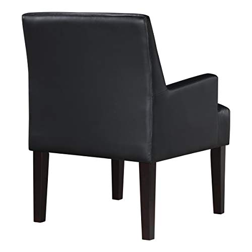 Sillón Clásico Negro Cuero Sintético miniatura 5