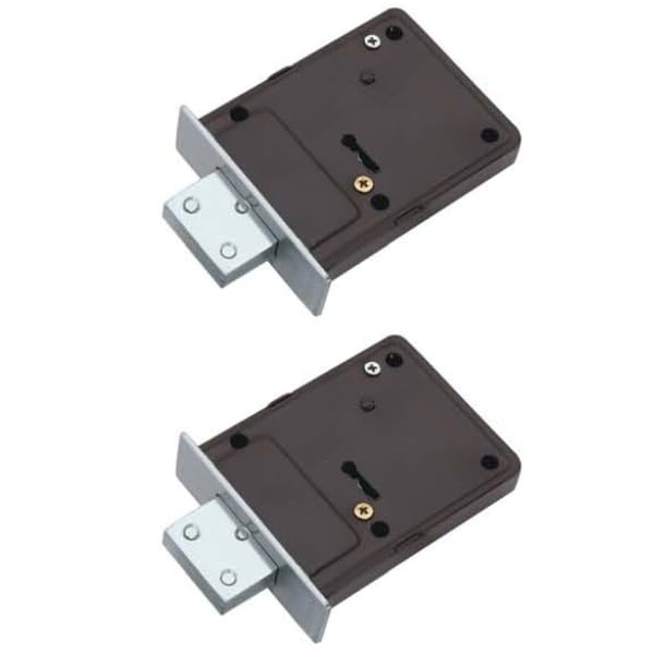 Malaikah 104mm Security Padlock Pack of 2 | Steel Lock with Keys Included for Main Gate, Shutter, Office & Storage-picture-14