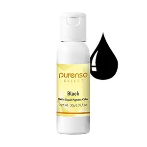 Purenso Select - Matte Black Liquid Pigment Color, 30g (Non Bleeding Dye for Soap Making)
