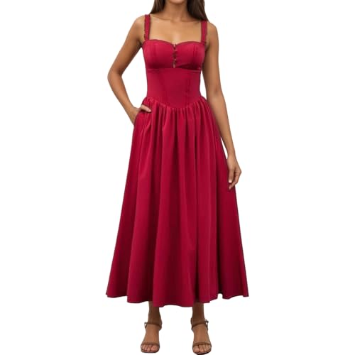 Robe victorienne rétro : l'élégance unie d'un décolleté carré chic