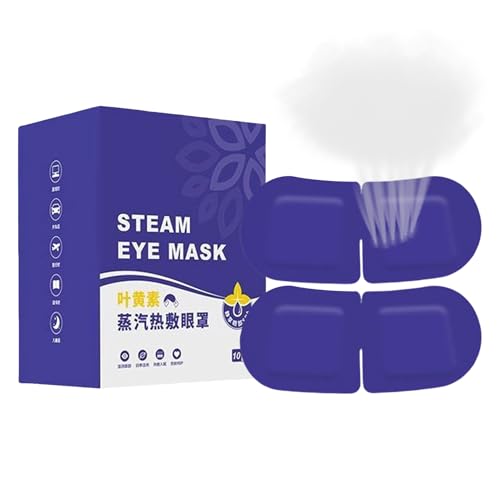 de Vapor para Ojos - 10 Unidades Ocular Autocalentable - Relajantes para Descanso Viajes y Uso en Hogar