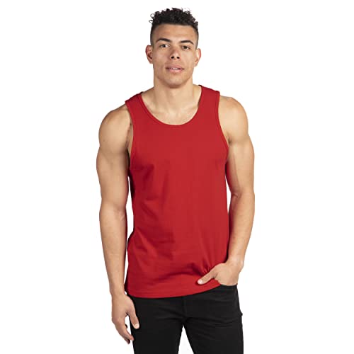 Next Level Men's Cotton Tank Xl Red #TOP17