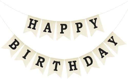 Anwyll Happy Birthday Banner - NO DIY Happy Birthday Decorations ...