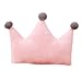 Nunbee Imitazione Pelle di Coniglio Cuore Corona Triangolo Stella Luna Cuscini Sagomati Peluche Farcito Peluche Regalo Bambini Camera Decorazione 20x16 inch / 50x40 cm - Rosa Corona