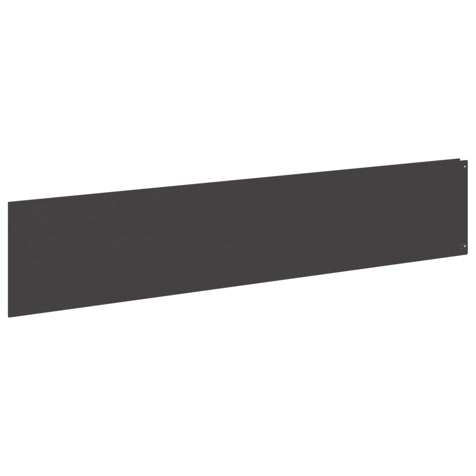 Lot de 20 bordures de pelouse en acier noir - 100 x 22 cm