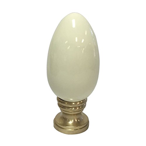 Image of Royal Designs, Inc. Ceramic Egg Shaped Lamp Finial for Lamp Shade, F-5050BG-1, Beige