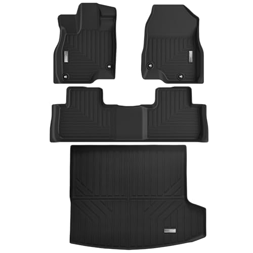 XINSHANGXIU Floor Mats & Cargo Liner for Acura RDX 2026 2025 2024 2023 2022 2021 2020 2019 1st 2nd Row with Trunk Mat TPE All Weather Protection Slush Floor Liner Black