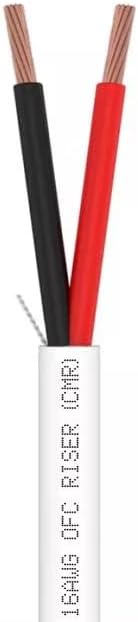 4037-N 500 ft. Speaker Wire - 16AWG 2C - CL3R OFC & Bare Copper - White