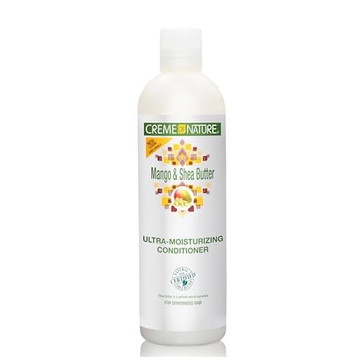 Creme of Nature, CNI, Après-shampoing ultra-hydratant à la mangue et au beurre de karité, pour cheveux déshydratés, nutrition et douceur intenses, 354ml
