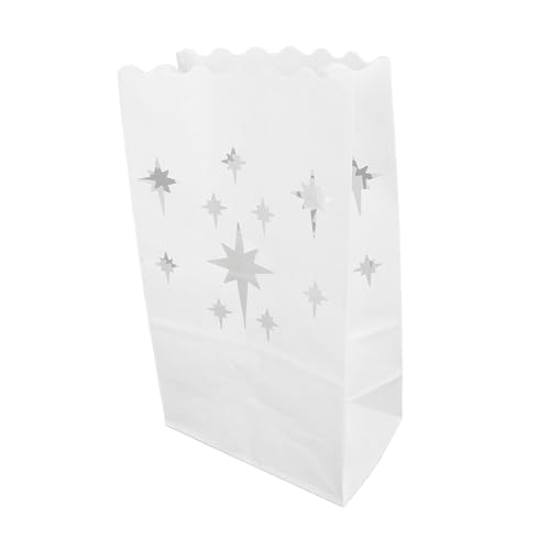 Fafeims Elegant Luminary Bags, Pack of 20 Star Luminaries for Romantic Glow, for Graduations and Customer Appreciation Events