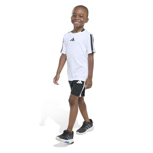 Image of adidas Boys' Short Sleeve 3-Stripe Soccer Tee Shirt and Short Set
