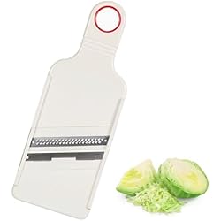 Rallador De Verduras En Juliana TNSLAND Cortador de verduras, rallador de col, rallador de repollo, cortador en juliana para tiras finas, cortador de verduras con 2 cuchillas de acero inoxidable, cortador de tiras