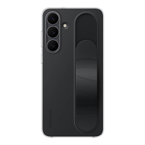 Image of SAMSUNG Galaxy S25 FE Standing Grip Phone Case, Protective Cover with Stand, Hands Free, Secure Grip, Soft, Comfortable Design, US Version, Black