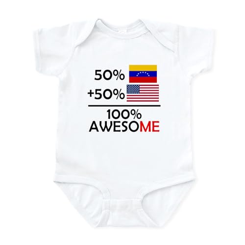 CafePress Half Venezuela Half American Body Suit Cute Infant Bodysuit Baby Romper