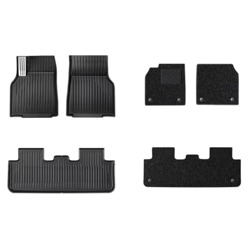 Tapis de coffre Tesla ensemble de tapis de sol auto 6 pièces noir