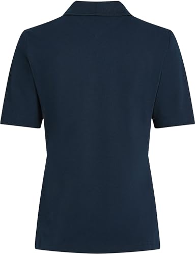 Tommy Hilfiger Damen Poloshirt Kurzarm 1985 Pique Regular Fit, Blau (Dark Blue), 2XL 5