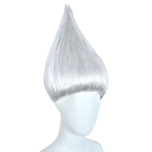 Image of JoneTing Pure Silver Wig for Men Silver Straight Cosplay Wigs for Party